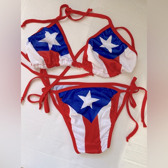 Swim Puerto Rican Flag Bathing Suit Never Used One Size Poshmark